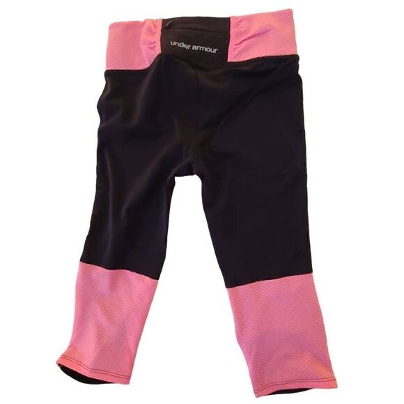 Under Armour Women's Pair UA Fly-By Compression Pink & Blue Capri Leggings Small - Picture 6 of 15
